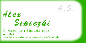 alex sipiczki business card